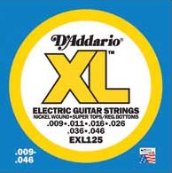 Cordes Guitare électrique, D'addario EXL125 09-46 - Fallone Music