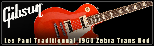 Gibson Les Paul Traditionnal 1960 Zebra - Trans Red