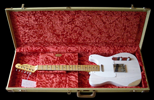Guitare �lectrique, Fender Custom Shop '58 Heavy Relic Vintage White Maple - Fallone Music
