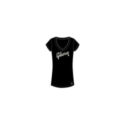 T-Shirt Femme Col en V - Black