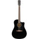 Fender CD-60SCE Dreadnought, Walnut Fingerboard, Black