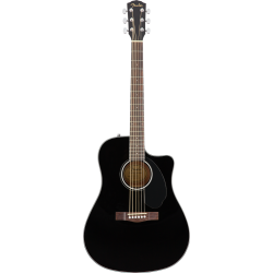 Fender CD-60SCE Dreadnought, Walnut Fingerboard, Black