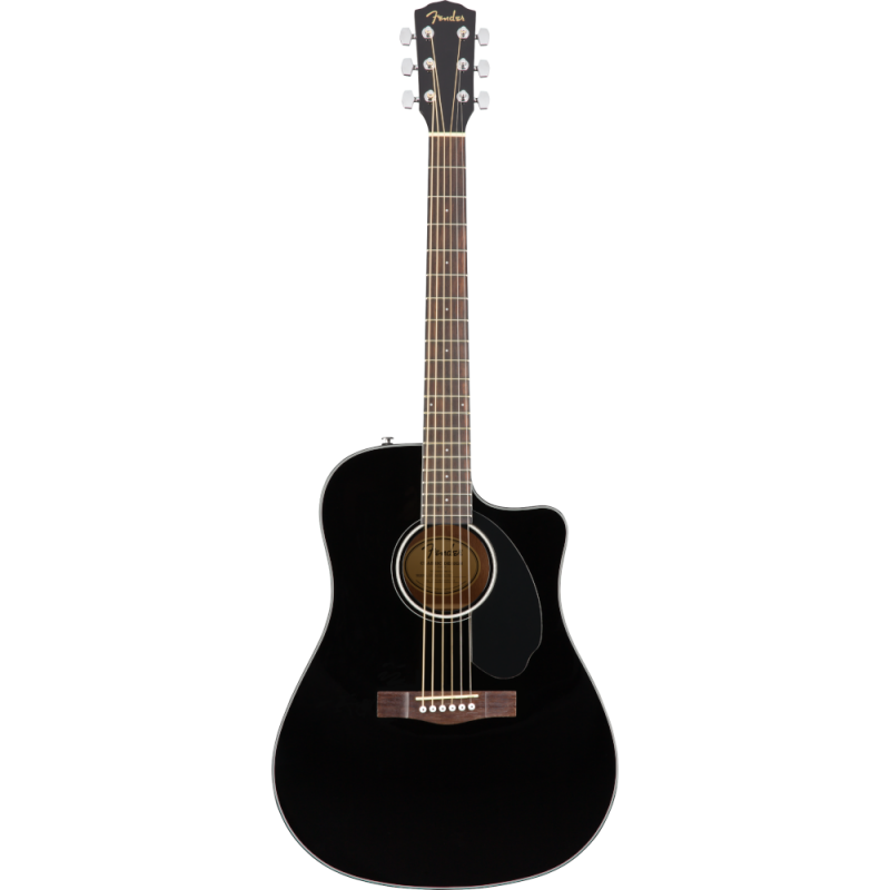 Fender CD-60SCE Dreadnought, Walnut Fingerboard, Black