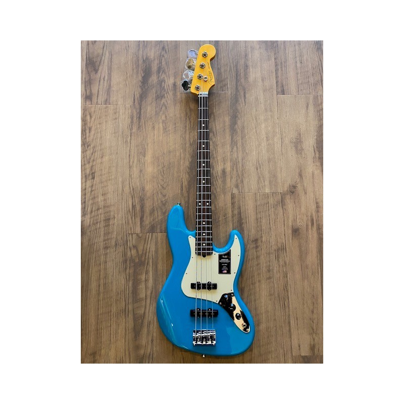 Fender American Professional II Jazz Bass®, touche en palissandre, Miami Blue