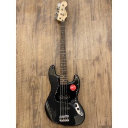 Squier Affinity Series™ Jazz Bass®, Laurel Fingerboard, Black Pickguard, Charcoal Frost Metallic