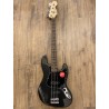 Squier Affinity Series™ Jazz Bass®, Laurel Fingerboard, Black Pickguard, Charcoal Frost Metallic