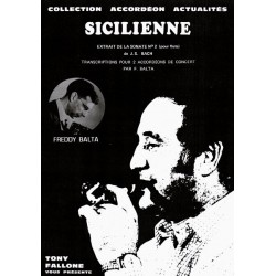 Edition Fallone Sicilienne (duo) - J.S.BACH - Partition Accordéon