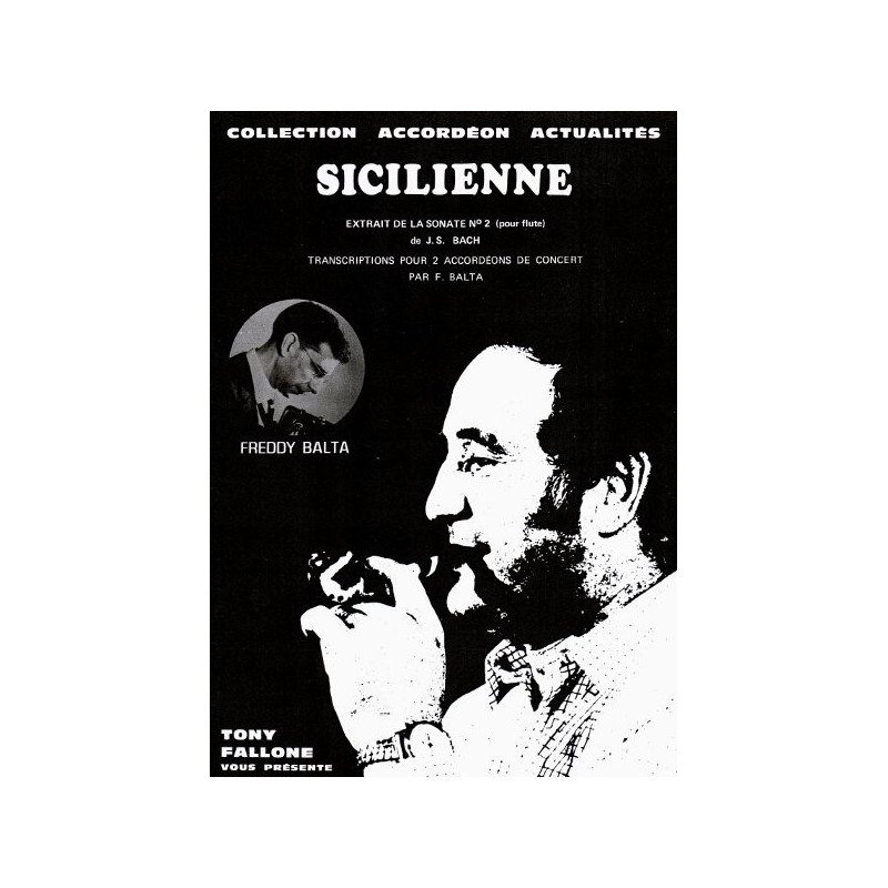 Edition Fallone Sicilienne (duo) - J.S.BACH - Partition Accordéon