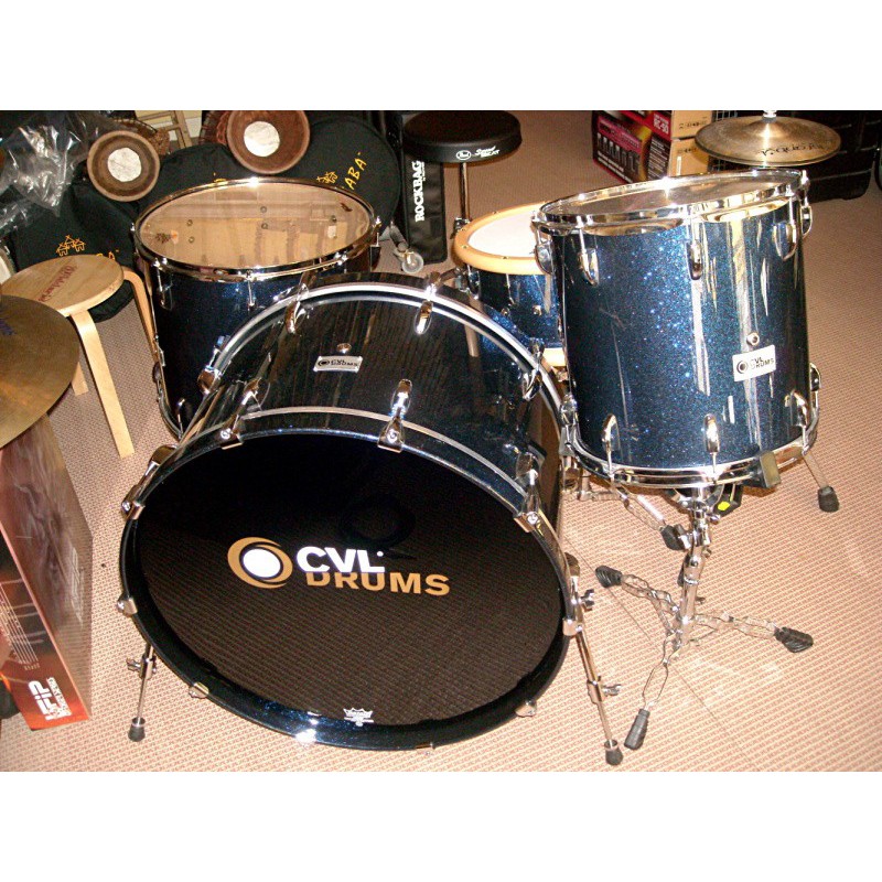 CVL Drum Set Custom Châtaignier Blue Night Sparkle