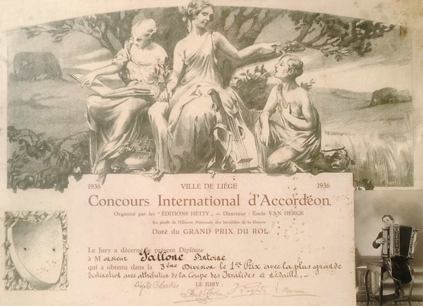 Concours International de la ville de Liège 1936 - Tony Fallone